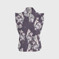 Women's Stand-Up Tie Zipper Floral Printed Scrub Set SF9124