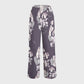 Women's Stand-Up Tie Zipper Floral Printed Scrub Set SF9124