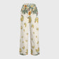 Women's Stand-Up Tie Zipper Floral Printed Scrub Set SF9125