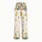 Women's Stand-Up Tie Zipper Floral Printed Scrub Set SF9125