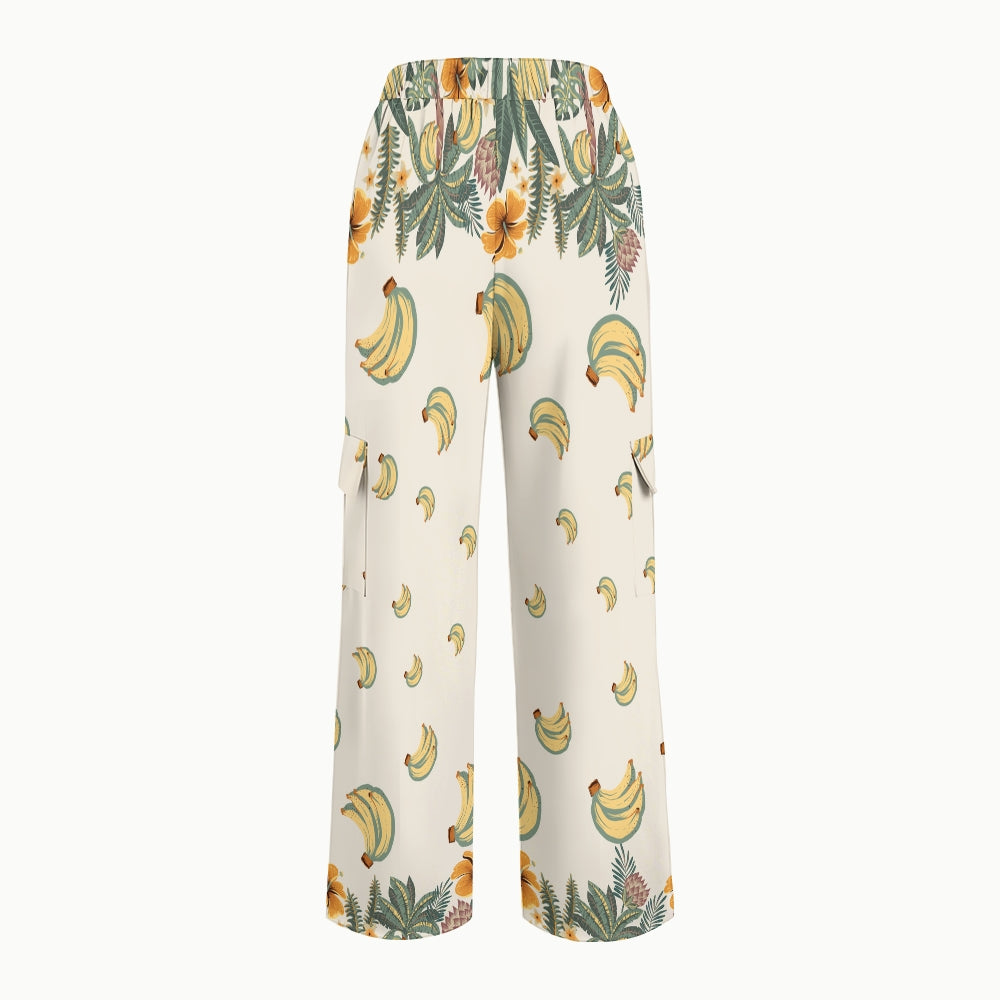 Women's Stand-Up Tie Zipper Floral Printed Scrub Set SF9125