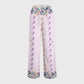 Women's Stand-Up Tie Zipper Floral Printed Scrub Set SF9126