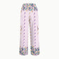 Women's Stand-Up Tie Zipper Floral Printed Scrub Set SF9126