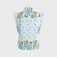 Women's Stand-Up Tie Zipper Floral Printed Scrub Set SF9127