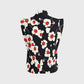 Women's Stand-Up Tie Zipper Floral Printed Scrub Set SF9128