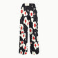 Women's Stand-Up Tie Zipper Floral Printed Scrub Set SF9128