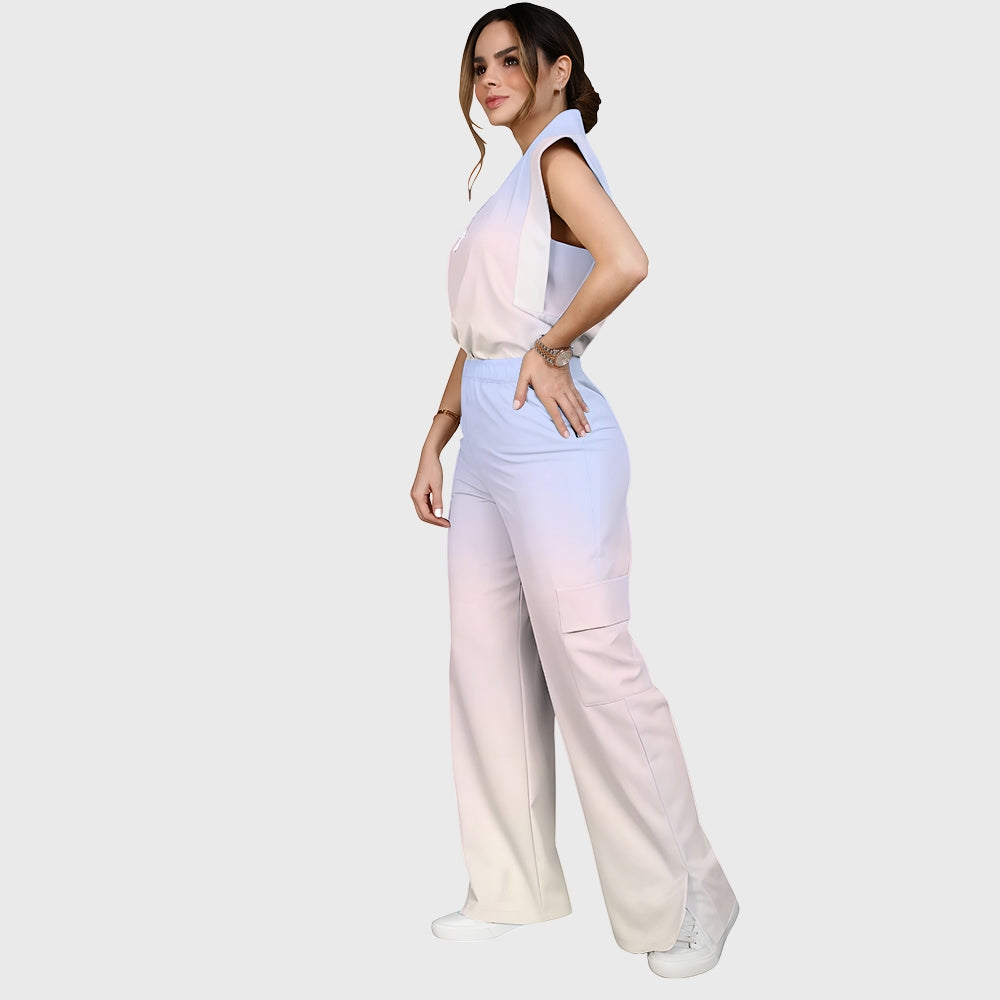 Women's Ombre Printed Scrub Set SF9129