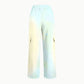 Women's Stand-Up Tie Zipper Gradient Printed Scrub Set SF91210