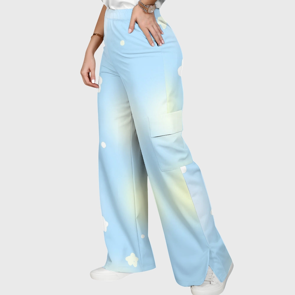 Women's Clouds Ombre Printed Scrub Set SF91211