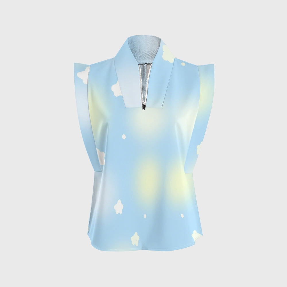 Women's Clouds Ombre Printed Scrub Set SF91211