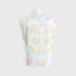 Women's Stand-Up Tie Zipper Gradient Printed Scrub Set SF91212