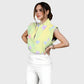 Women's Stand-Up Tie Zipper Gradient Printed Scrub Set SF91213