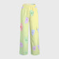 Women's Stand-Up Tie Zipper Gradient Printed Scrub Set SF91213