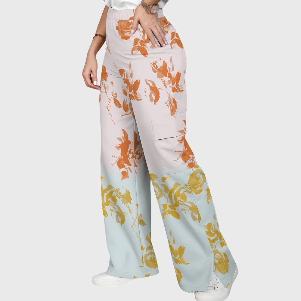 Women's Floral Ombre Printed Scrub Set SF91214
