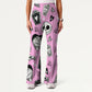 Women's Casual Shirt Collar Halloween Printed Scrub Set SJ9178