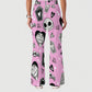 Women's Casual Shirt Collar Halloween Printed Scrub Set SJ9178