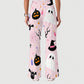 Women's Casual Shirt Collar Halloween Printed Scrub Set SJ9179
