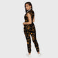 Women's Twelve Pockets Jogger Halloween Printed Scrub Jumpsuit SJ9172