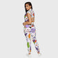 Women's Twelve Pockets Jogger Halloween Printed Scrub Jumpsuit SJ9174