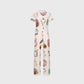 Women's Slim Fit Wide Leg Zip Neck Halloween Printed Scrub Jumpsuit SJ91739