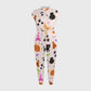 Women's Twelve Pockets Jogger Halloween Printed Scrub Jumpsuit SJ9176