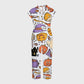 Women's Button-Up Halloween Print Scrub Jumpsuit SJ91720
