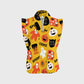 Women's Stand-Up Tie Zipper Halloween Printed Scrub Set SJ91734