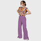 Women's Stand-Up Tie Zipper Halloween Printed Scrub Set SJ91735