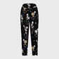 Women's Open Collar Halloween Printed Scrub Set SH9254