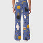 Women's Casual Shirt Collar Halloween Printed Scrub Set SJ9275
