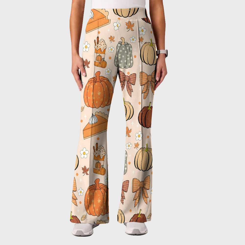Women's Casual Shirt Collar Halloween Printed Scrub Set SJ9276
