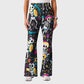 Women's Casual Shirt Collar Halloween Printed Scrub Set SJ9277