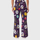 Women's Casual Shirt Collar Halloween Printed Scrub Set SJ9278