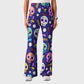 Women's Casual Shirt Collar Halloween Printed Scrub Set SJ92710