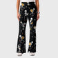 Women's Casual Shirt Collar Halloween Printed Scrub Set SJ92714
