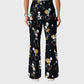 Women's Casual Shirt Collar Halloween Printed Scrub Set SJ92714