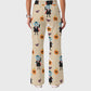 Women's Casual Shirt Collar Halloween Printed Scrub Set SJ92715