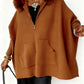Women Fur Collar Solid Color Casual Jacket
