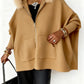 Women Fur Collar Solid Color Casual Jacket