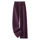 Winter Straight Leg Design Cotton Corduroy Women's Wide Leg Pants With Pockets