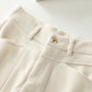 Winter Straight Leg Design Cotton Corduroy Women's Wide Leg Pants With Pockets