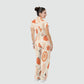 Women's Relaxed Fit Thanksgiving Day Print Scrub Jumpsuit TJ10174
