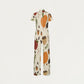 Women's Slim Fit Thanksgiving Day Print Scrub Jumpsuit TJ10207