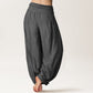 Sun Moon Stars Pattern Women's Elastic Waist Harem Pure Cotton Pants