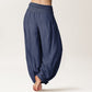 Sun Moon Stars Pattern Women's Elastic Waist Harem Pure Cotton Pants