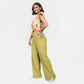 Women's Stand-Up Tie Zipper Thanksgiving Series Printed Scrub Set TS10232