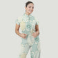 Women's Relaxed Fit Vintage Art Printed Scrub Jumpsuit CJ10273
