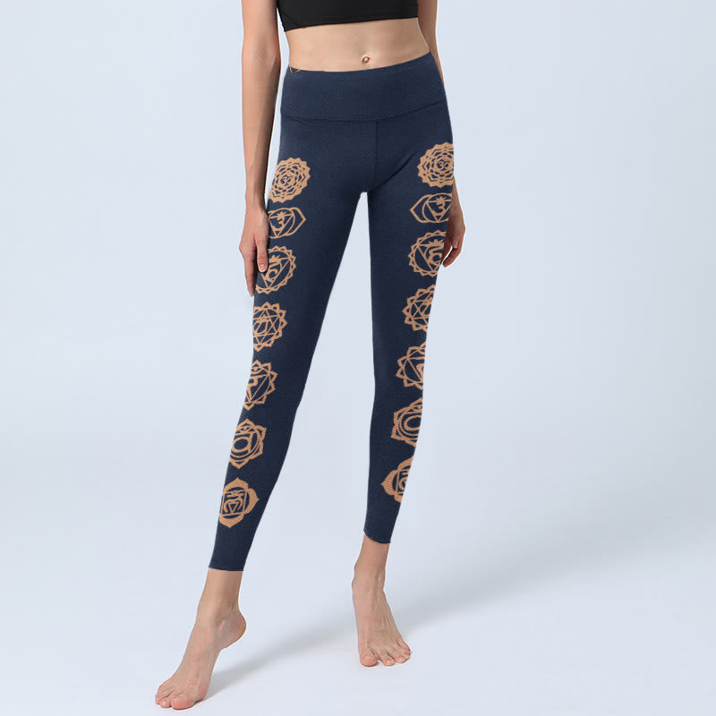 Chakra Pattern Gym Leggings Women's Yoga Pants