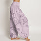 Cotton Branch Pattern Women's Elastic Waist Harem Pants