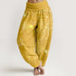 Cotton Lotus Leaf Koi Fish Women's Elastic Waist Harem Pants